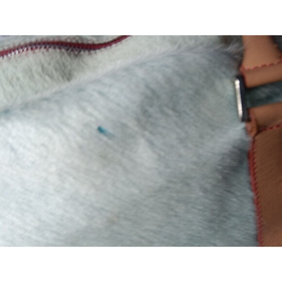 Vintage Dooney & Bourke Large Triangle Satchel Italian Leather Calf hair Bag - Picture 9 of 16